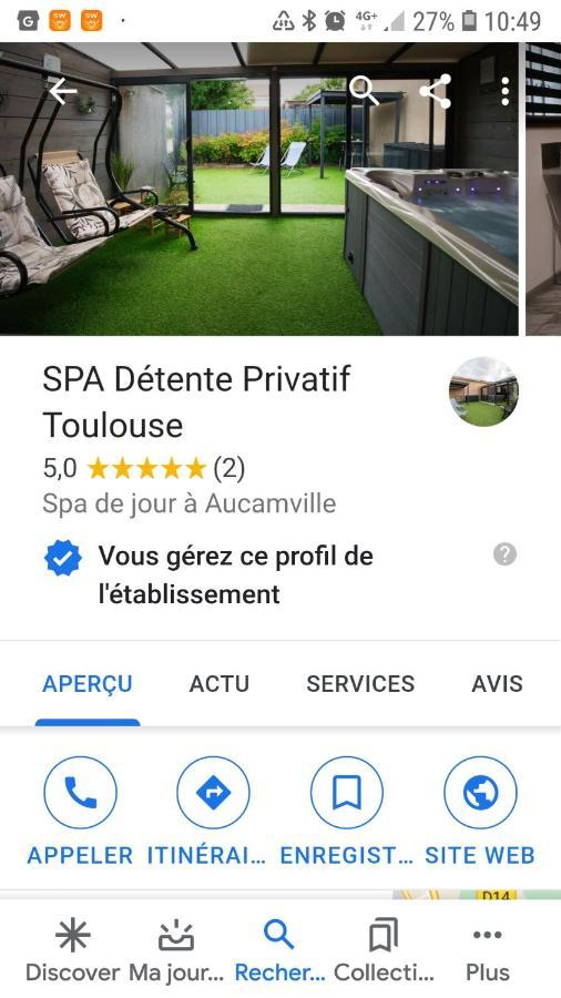 Spa Privatif Toulouse Jacuzzi Vila Aucamville Exterior foto